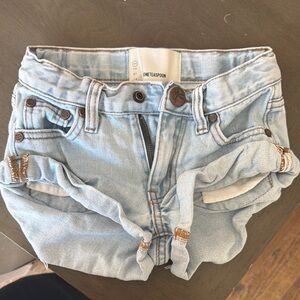 One Teaspoon Light Blue Denim Kid's Shorts